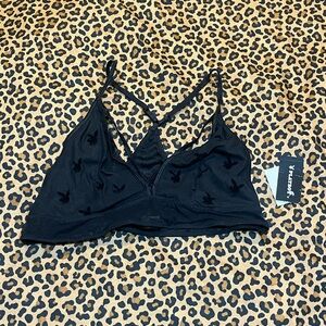 Playboy Bunny black mesh bralette NWT!